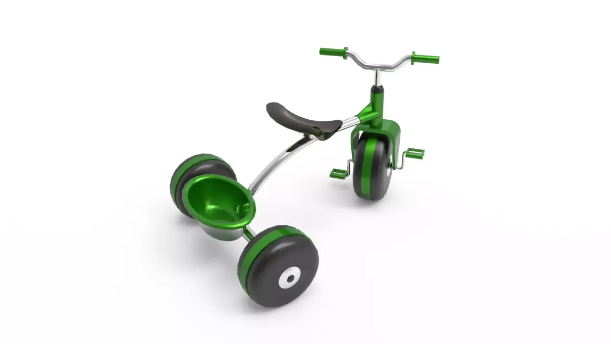 Kids Bicycle Low-poly 3D model buy