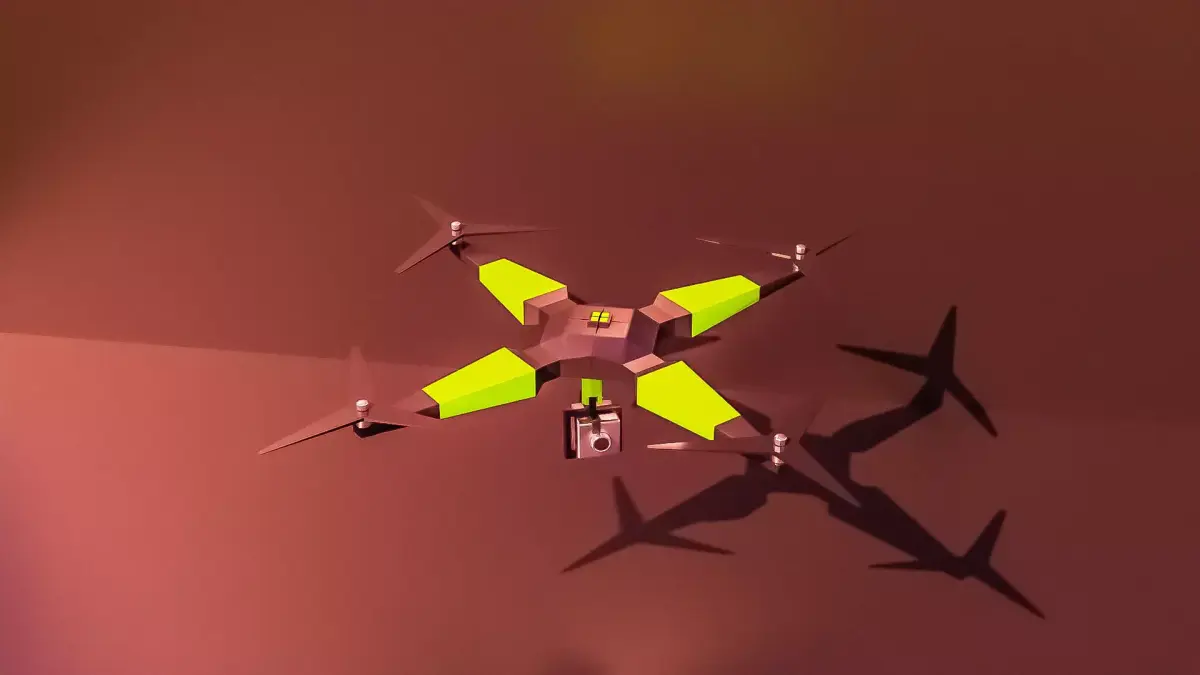 Low Poly DRONE CAMARA free Free low-poly 3D model