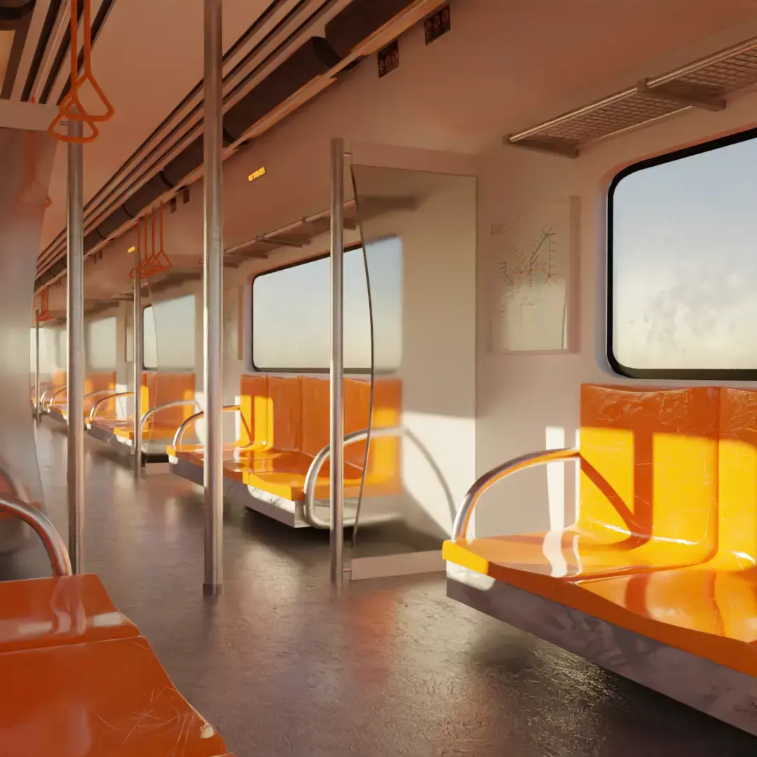 Blender Metro interior 3D model