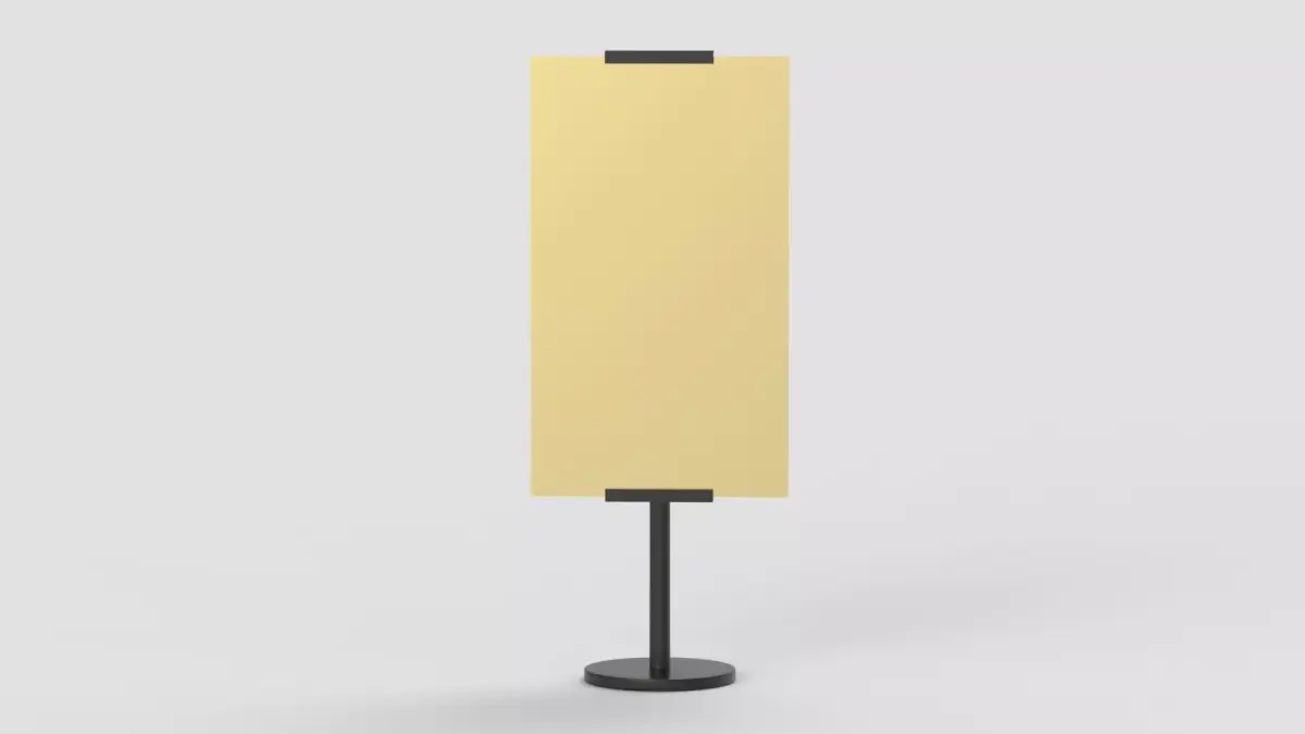 Blank bus stop or cafe and street billboard Mockup 3D model