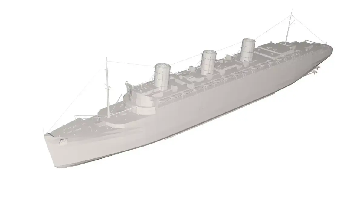 Military Ship 3D model get