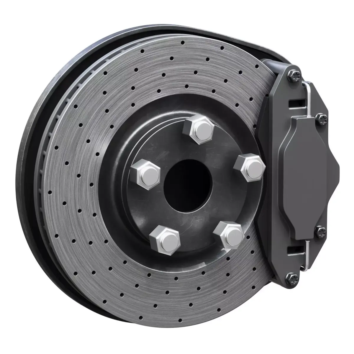 Car braking system for sport cars 3D model