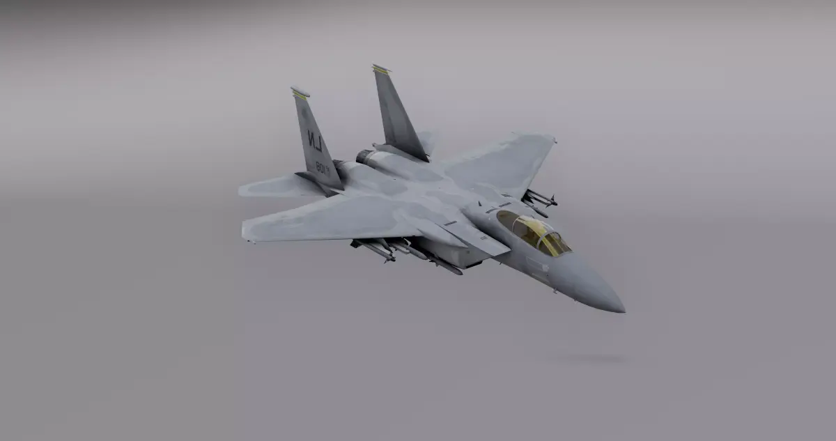 F 15 C- Fighter Jet Low-poly 3D model