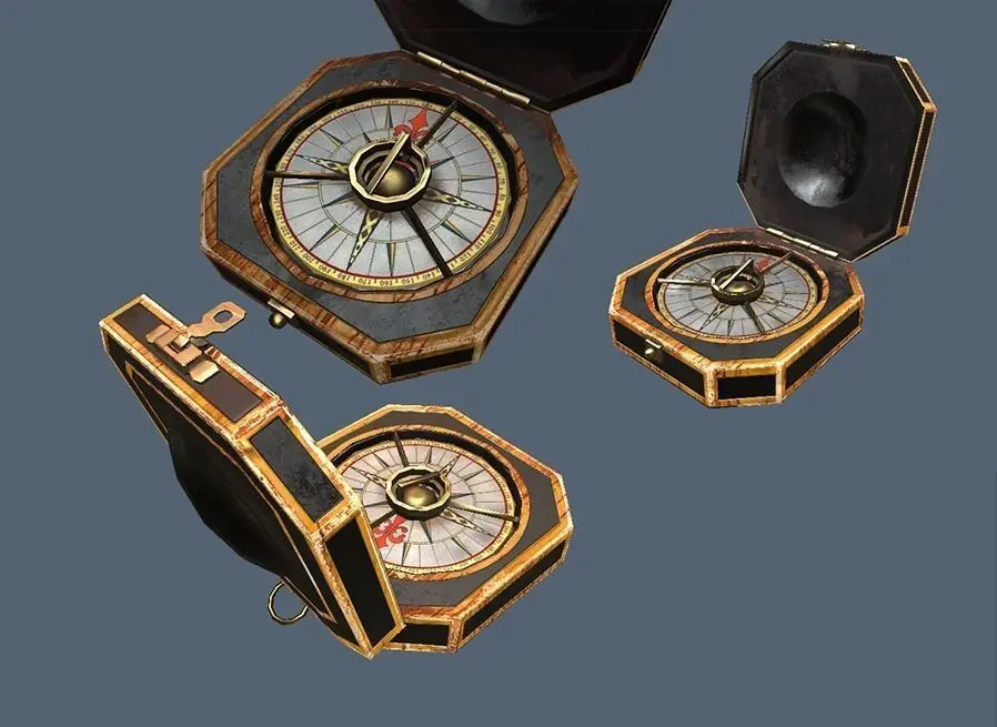 Jack Sparrows Compass Low-poly 3D model