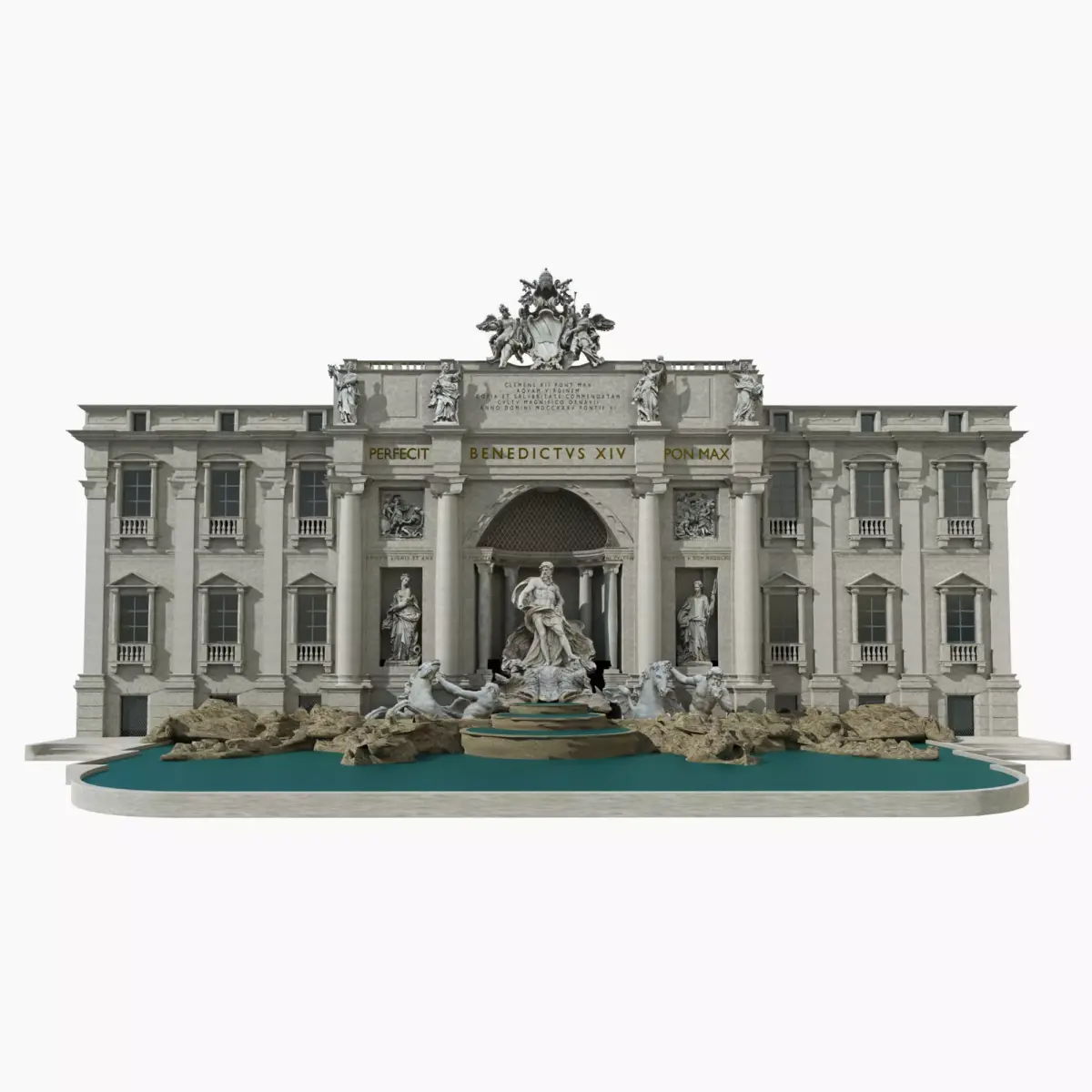 Trevi Fountain 3D model purchase
