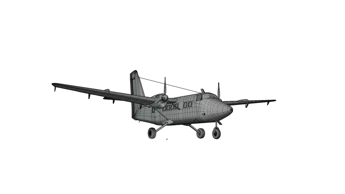 DHC 6-400 AIRCRAFT Low-poly 3D model
