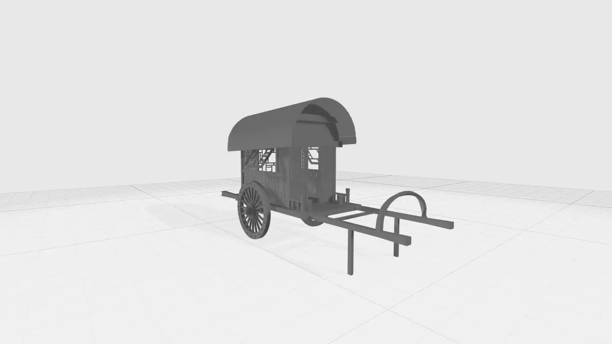 Carriage 3D Model cart 3D model