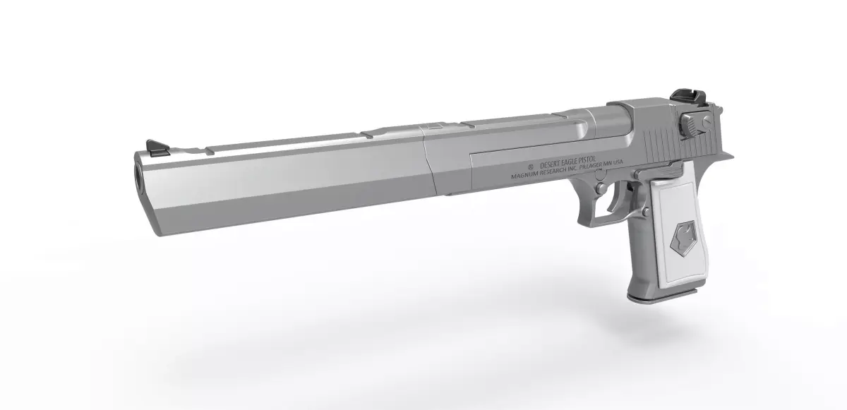 Long Desert Eagle Pistol of Peacemaker from Suicide Squad 2021 3D model