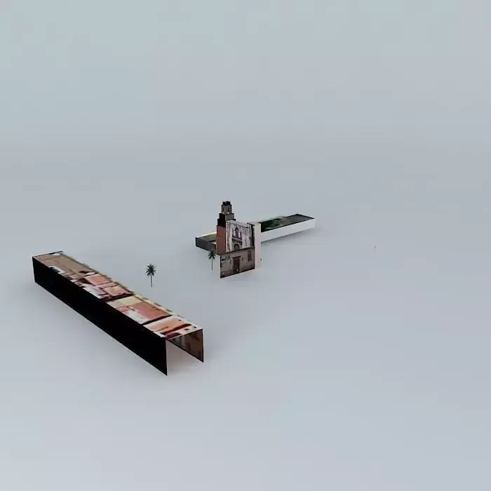 Clock and Church of San Rafael 3D model