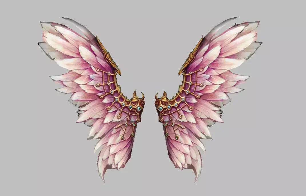 Custom Wings Low-poly 3D model