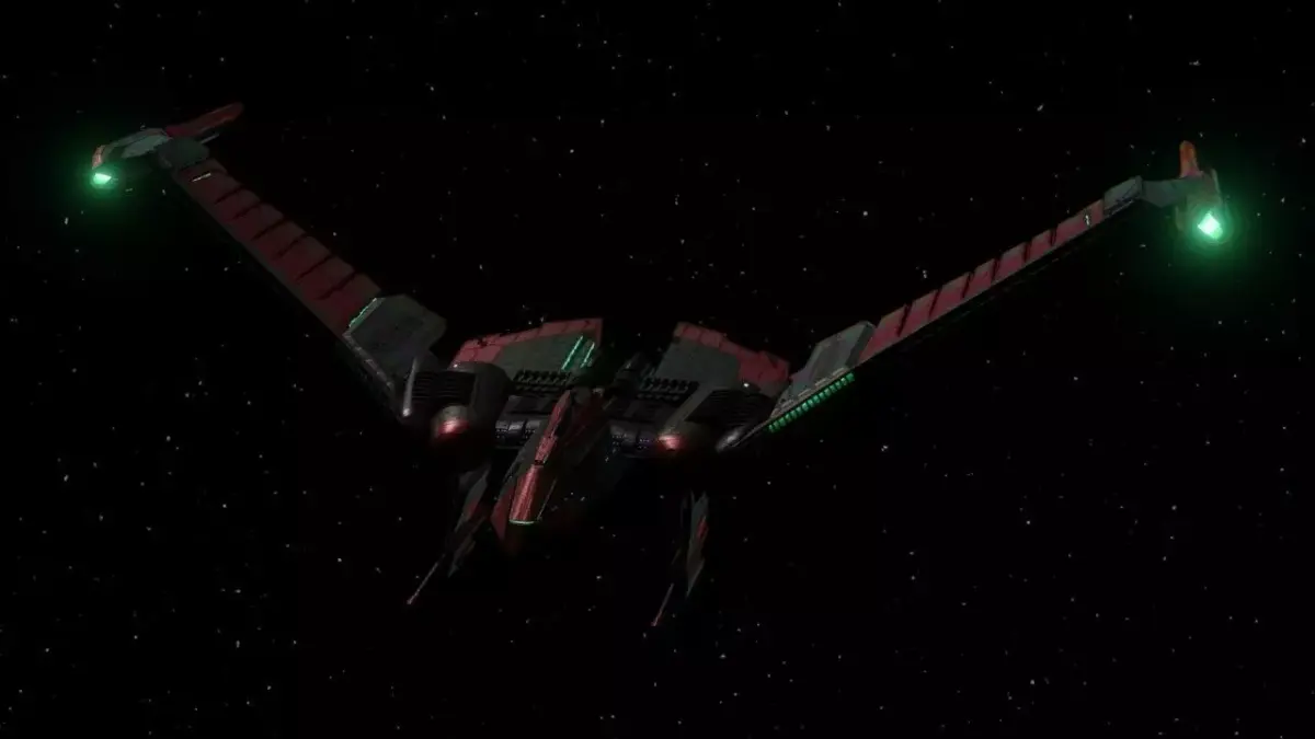 Romulan Winged Defender Cruise Crimson Raptor Star Trek Ship Low-poly 3D model