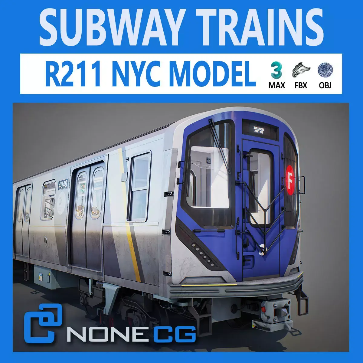 New York City R211 Subway Trains 3D model