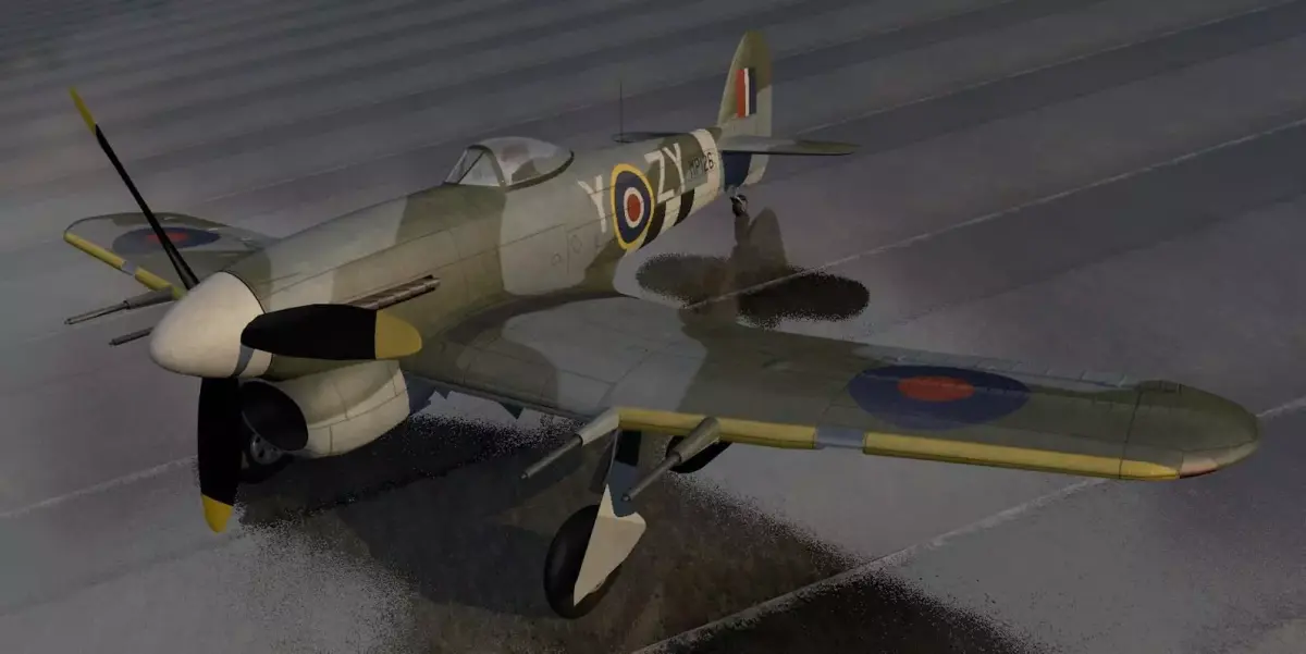 Hawker Typhoon Mk-1B Late - RAF 3D model