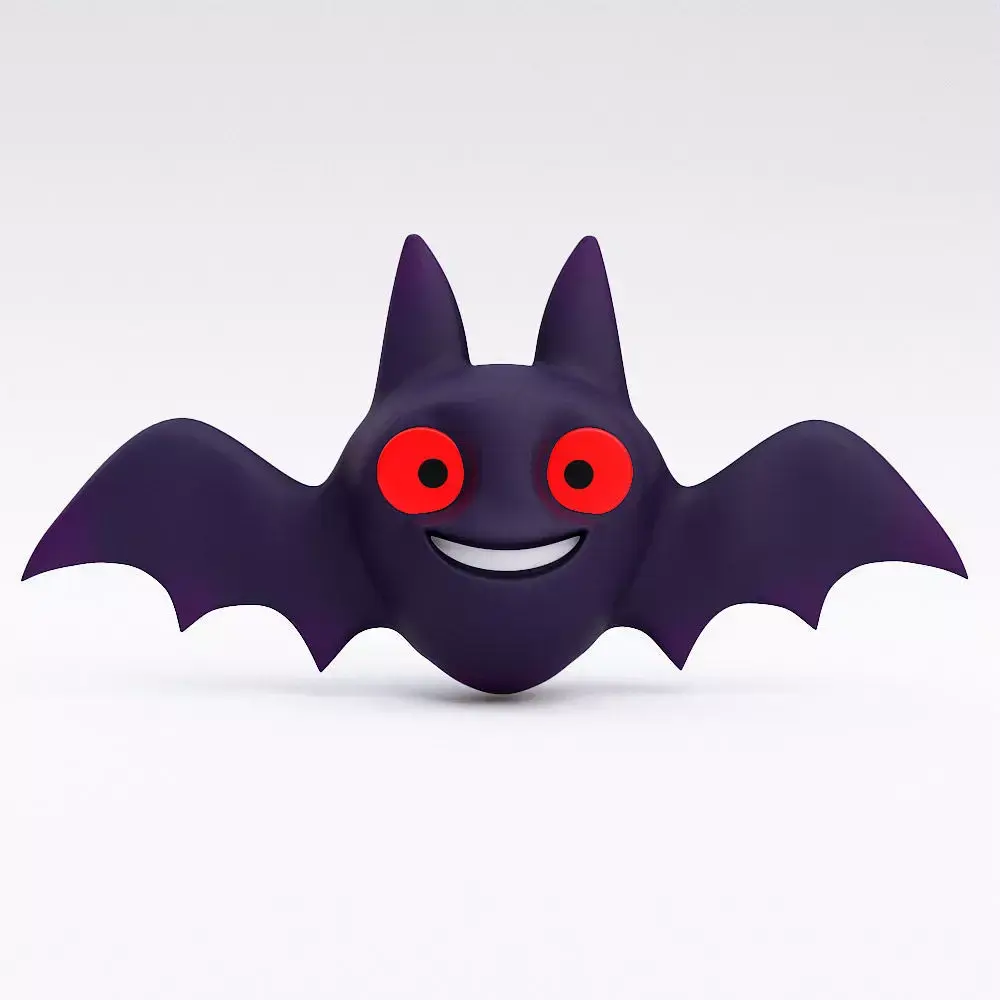 Bat cartoon 3d model  Low-poly 3D model