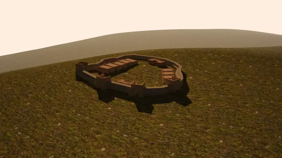 TROY I circular fortification 3D model