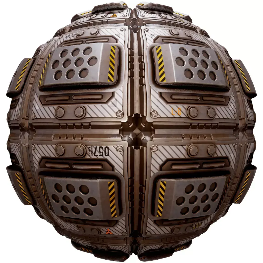 PBR Seamless Sci-Fi Texture 36 Low-poly 3D model