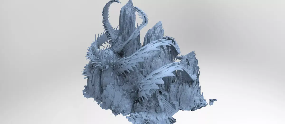 Japanese Genma mountains 5 3D model