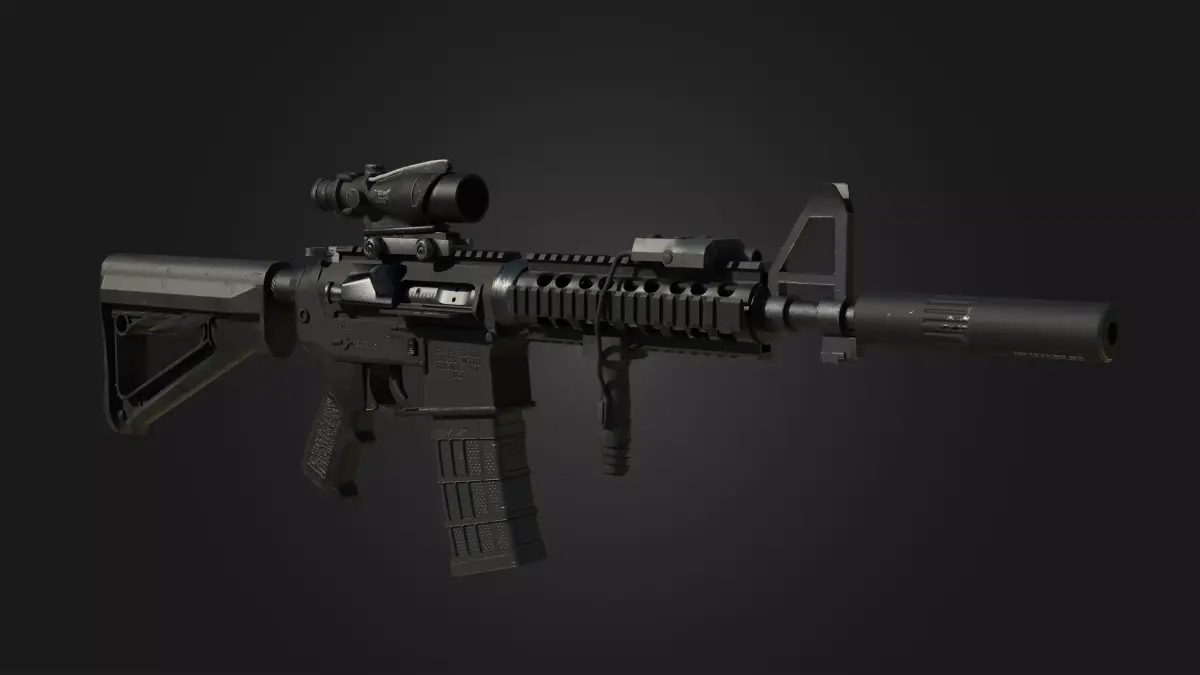 M4A1 Assault Rifle Low-poly 3D model buy