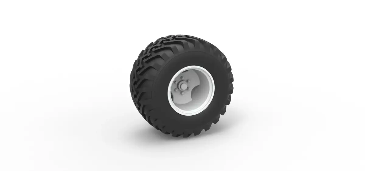 Wheel from vintage monster truck Scale 1 to 25 3D print model buy