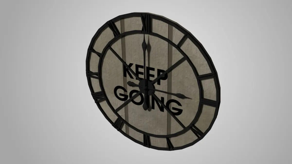 Modern clock Low-poly 3D model