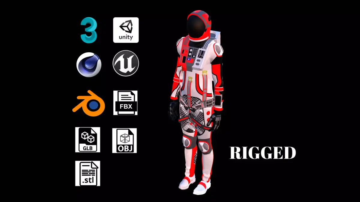 Astronaut Spacesuit Taiwan 3D model