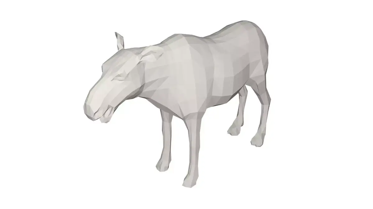 Mosse Wild animal Low-poly 3D model