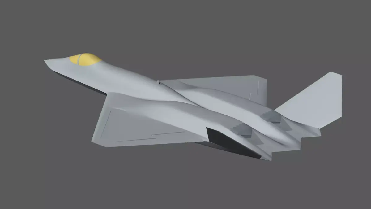yf-23 3D print model