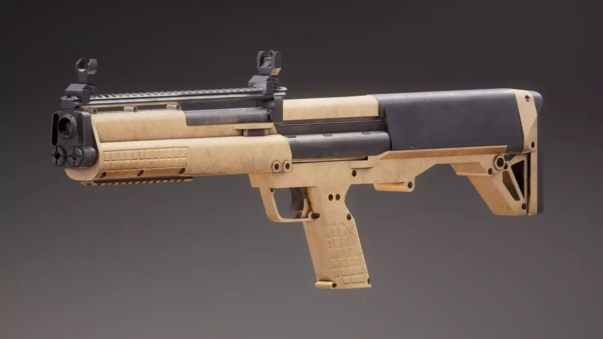 Kal-Tec KSG PBR Rigged Low-poly 3D model