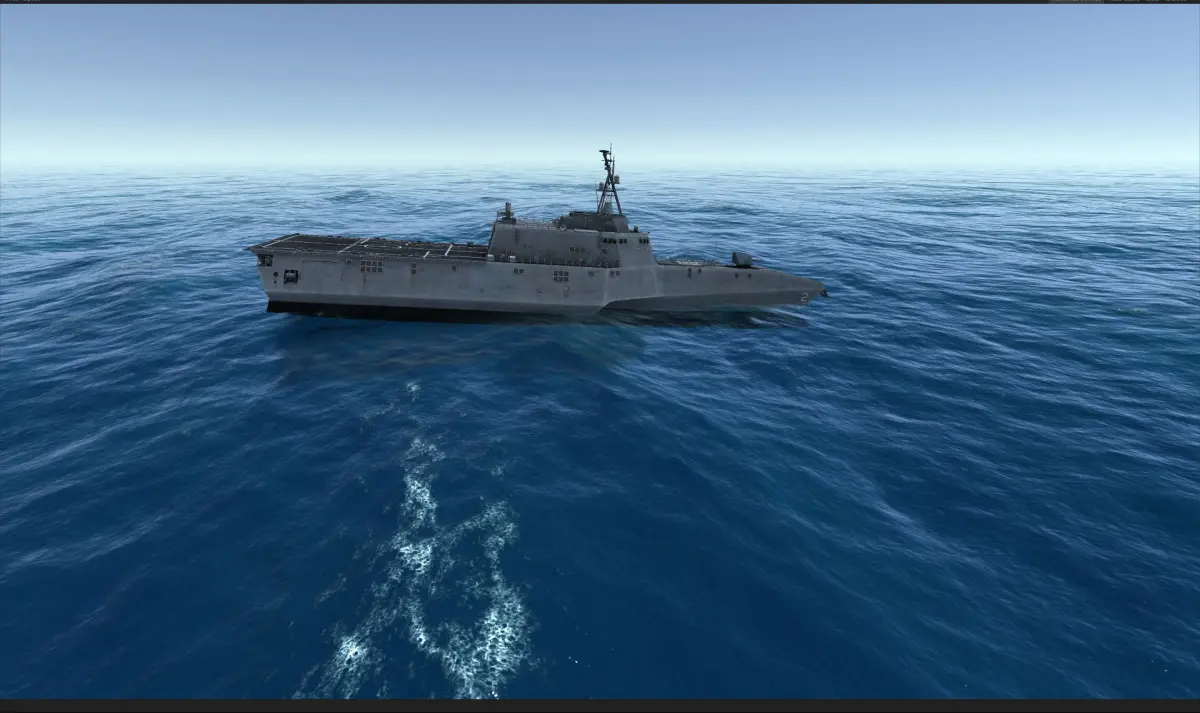 Combat ship LCS-2 Low-poly 3D model