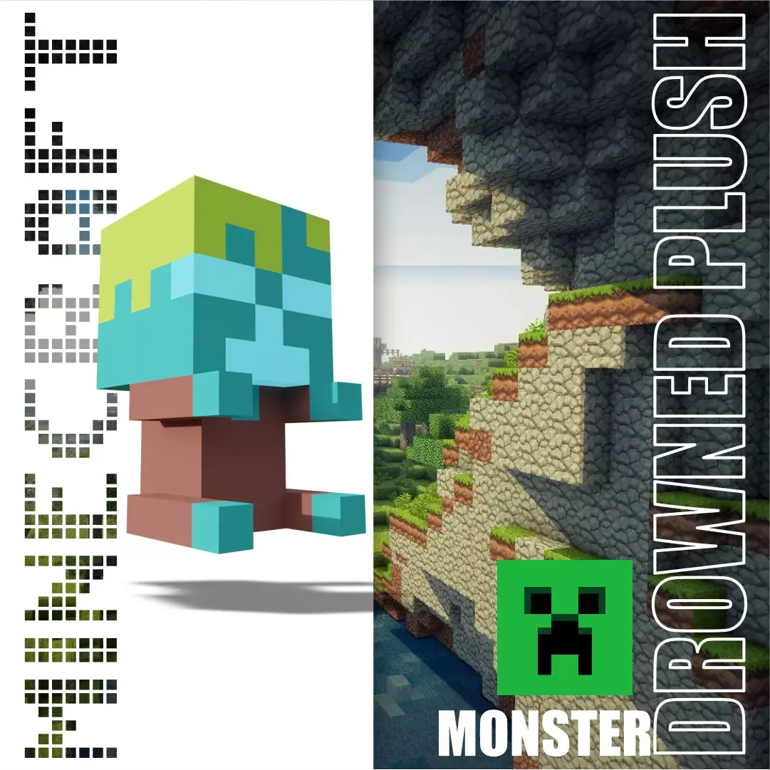Minecraft Drowned Plush  3D model