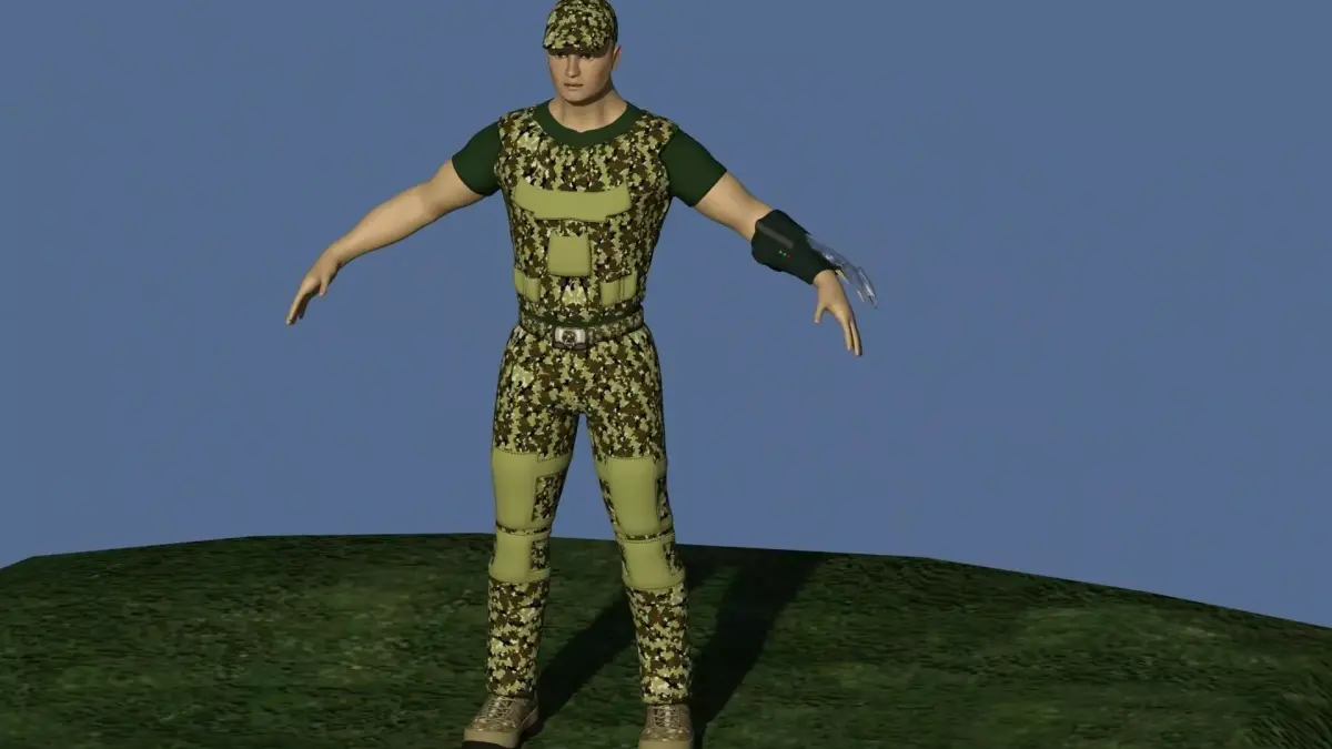 Modern Warfare Soldier Low-poly 3D model