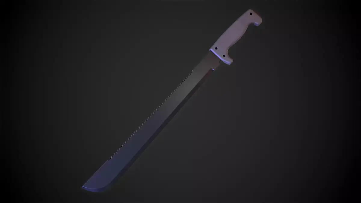 Machete Low-Poly knife Free low-poly 3D model