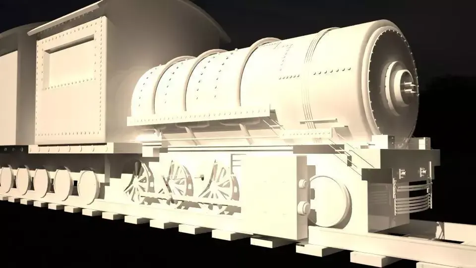 old train 3D print model