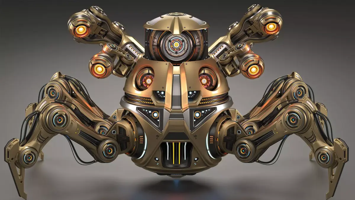 Spider Robot Advanced - Rigged and Animated 3D model