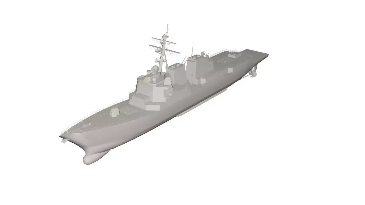 Military ship 3D model 2