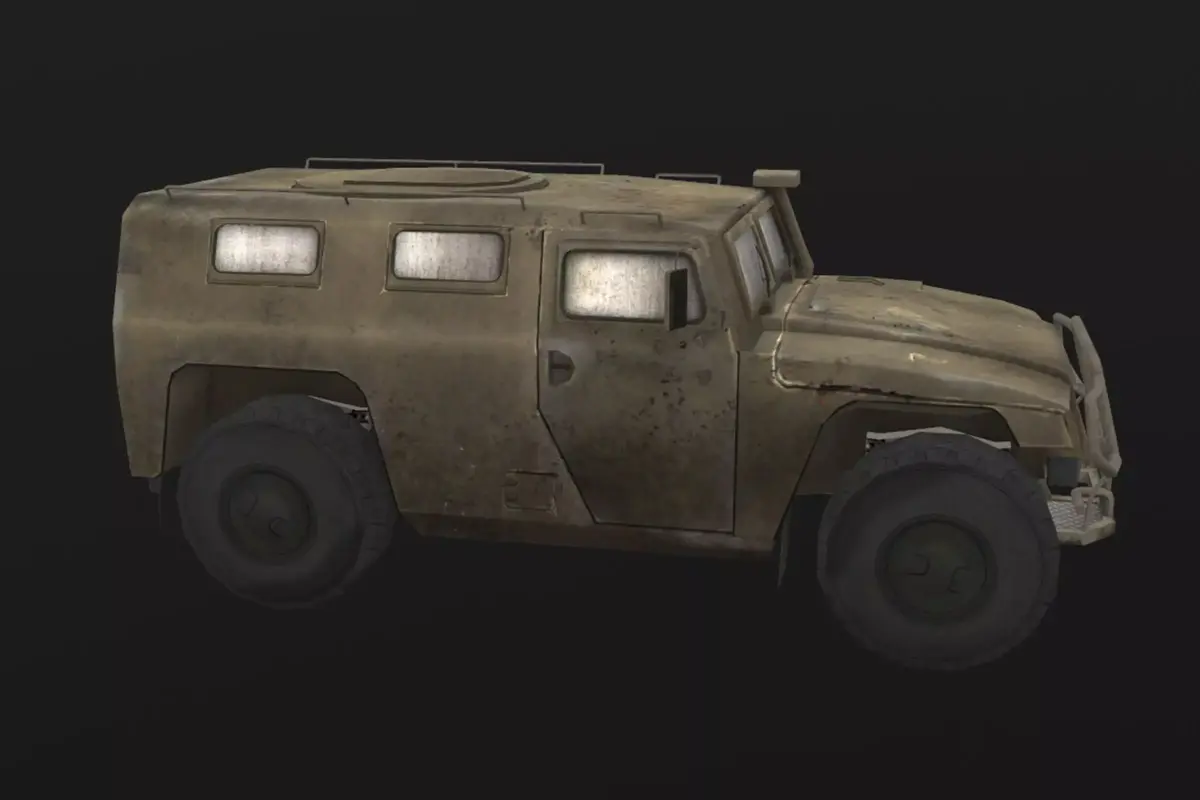 Tigr armored carrier Low-poly 3D model