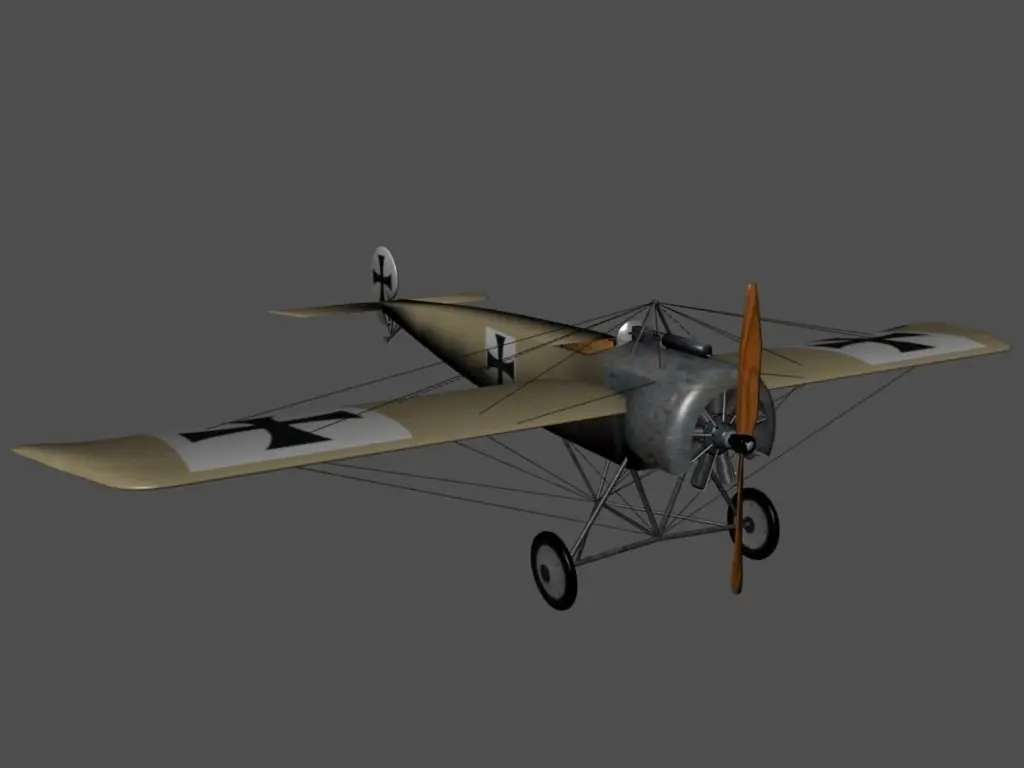 Fokker E III Eindecker Low-poly 3D model