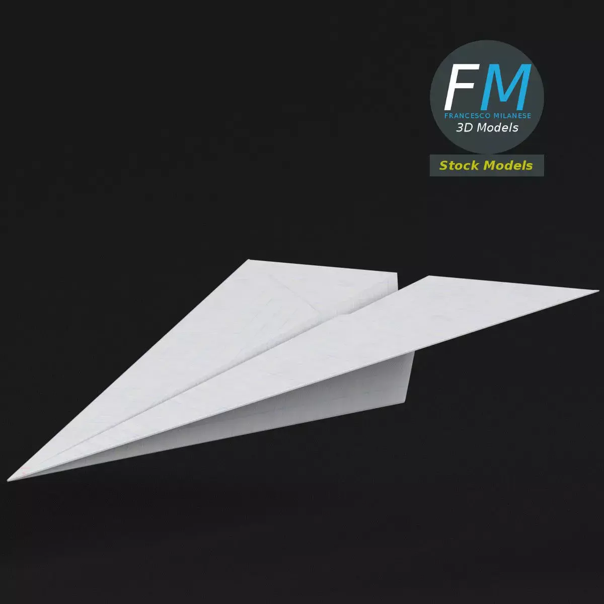 Paper plane 1 Low-poly 3D model