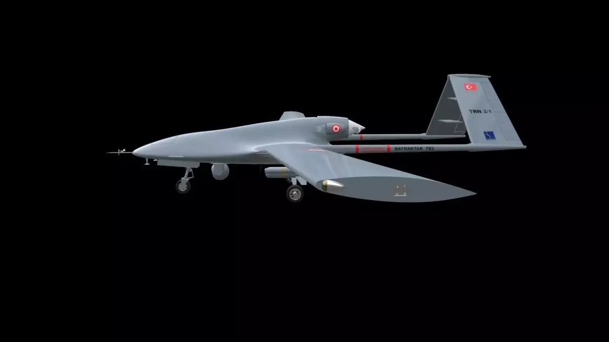 Bayraktar TB2 UAV Low-poly 3D model