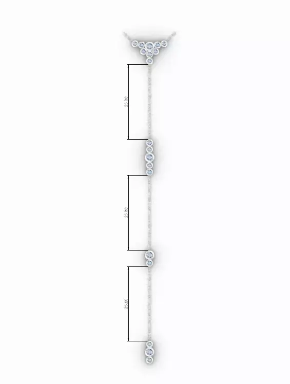 Dangling necklace center part 3D print model