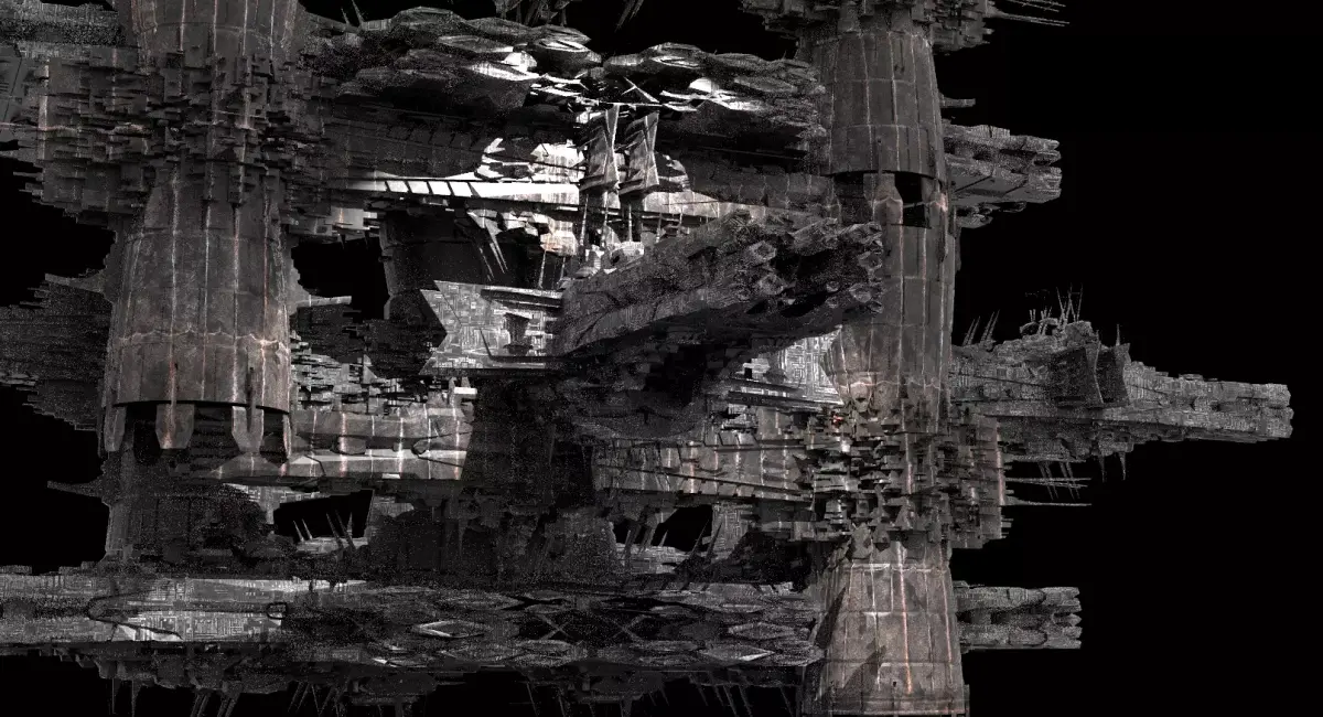 Monolith Station Alien Ring Kitbash  3D model