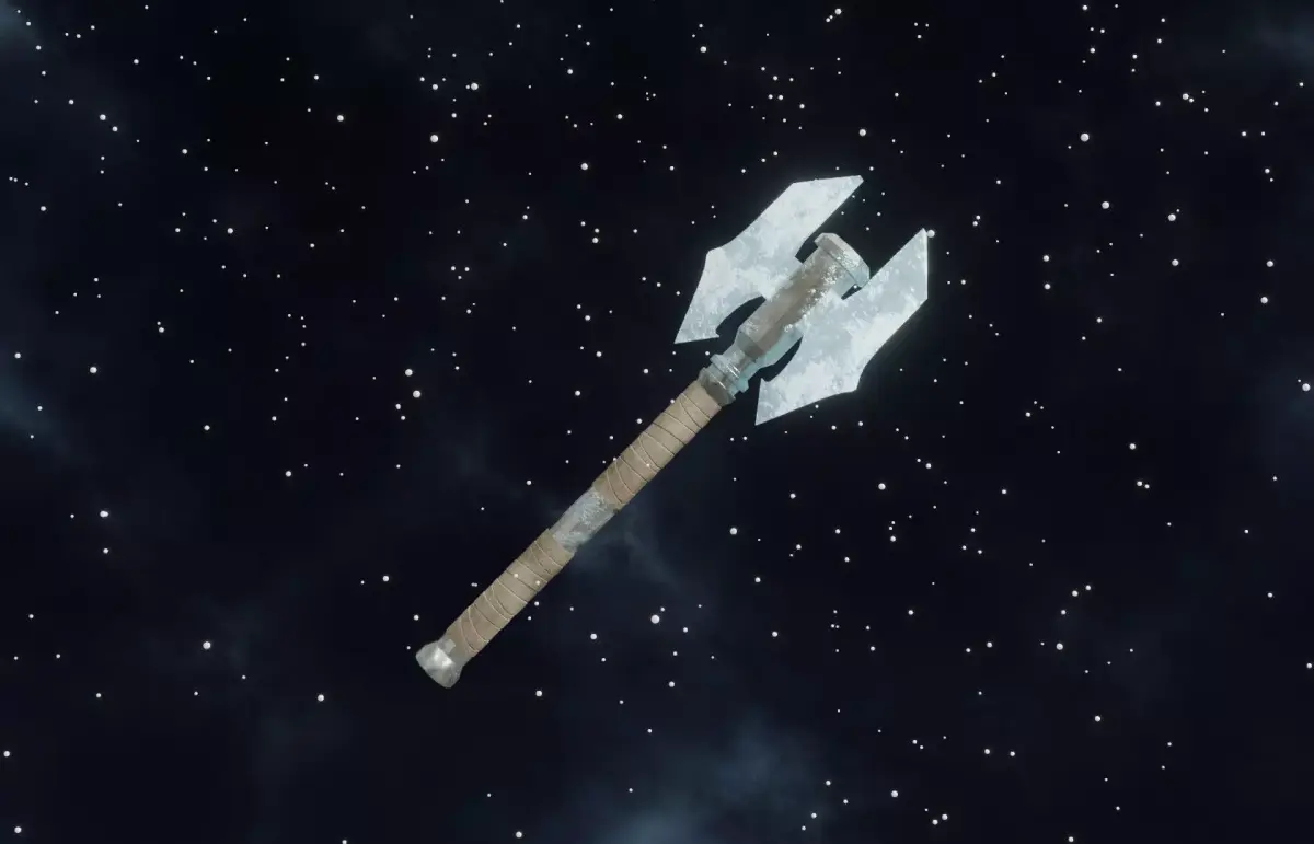 Double Bit Ice Axe - Elemental Double Bit Axe - Model 01 Low-poly 3D model