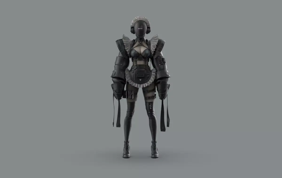 Night City Character Maid 3D model