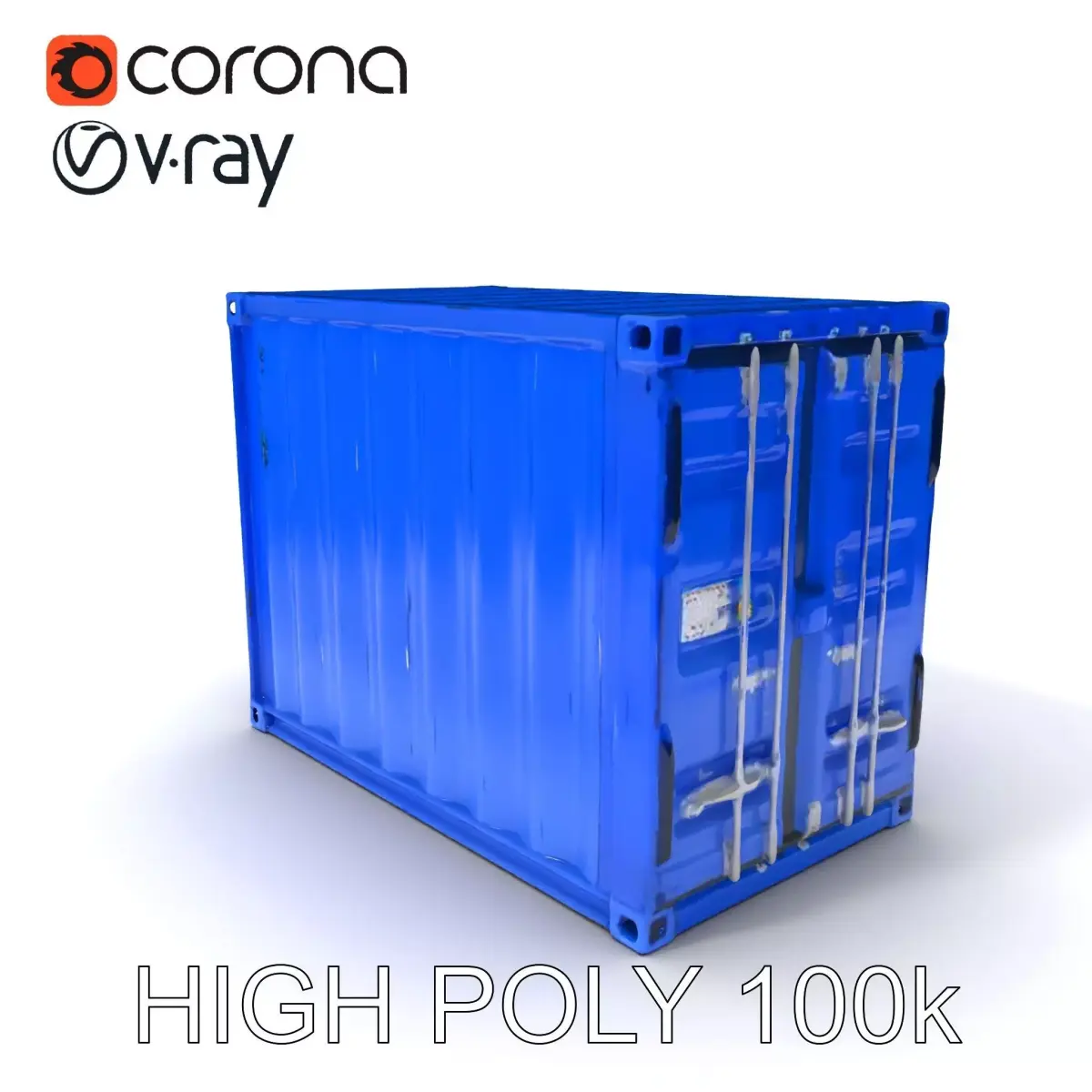 Shipping Container D Model Pack for Game and Film Production Low-poly 3D model