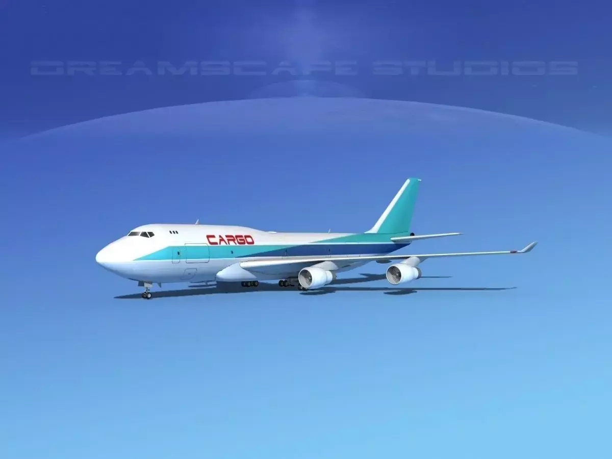 Boeing 747-400 Jumbo Jet Cargo 3D model