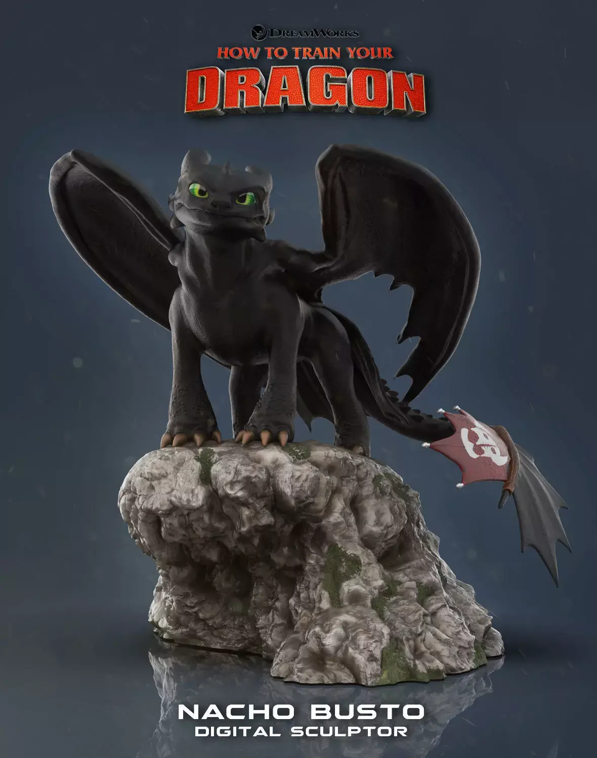 Toothless - How to train your dragon for 3d print model 3D print model