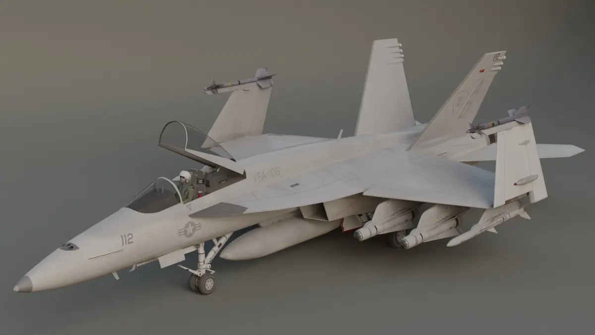 Super Hornet F18 SC 3D model