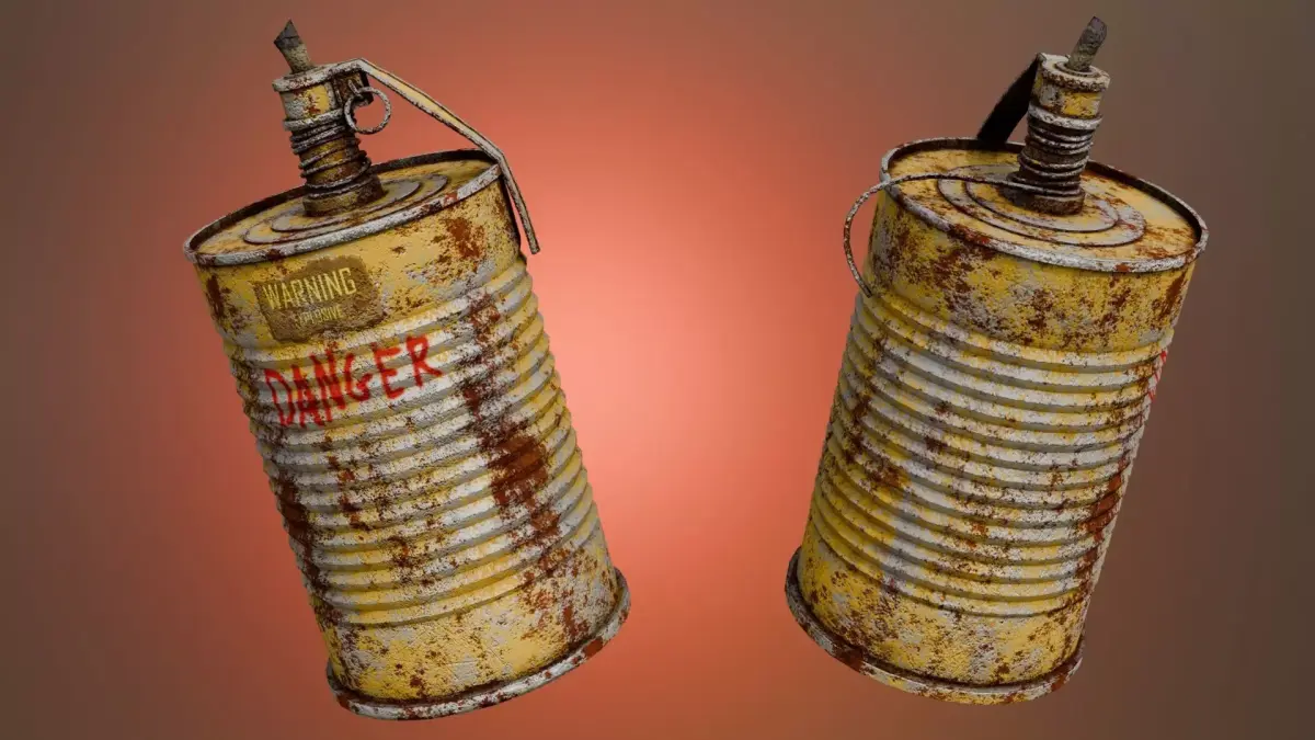 Post Apocalyptic Grenade  Free low-poly 3D model