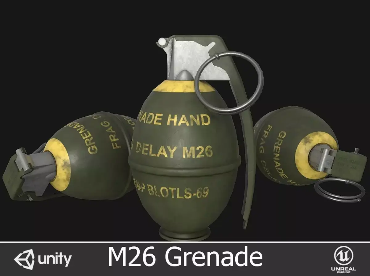 M26 Grenade Low-poly 3D model order