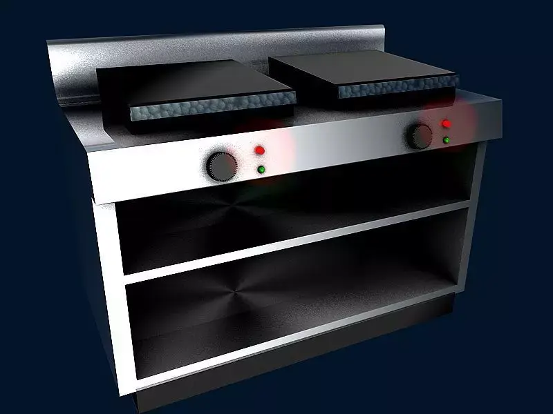 INDUSTRIAL KITCHEN GRILL UNIT 3D model purchase